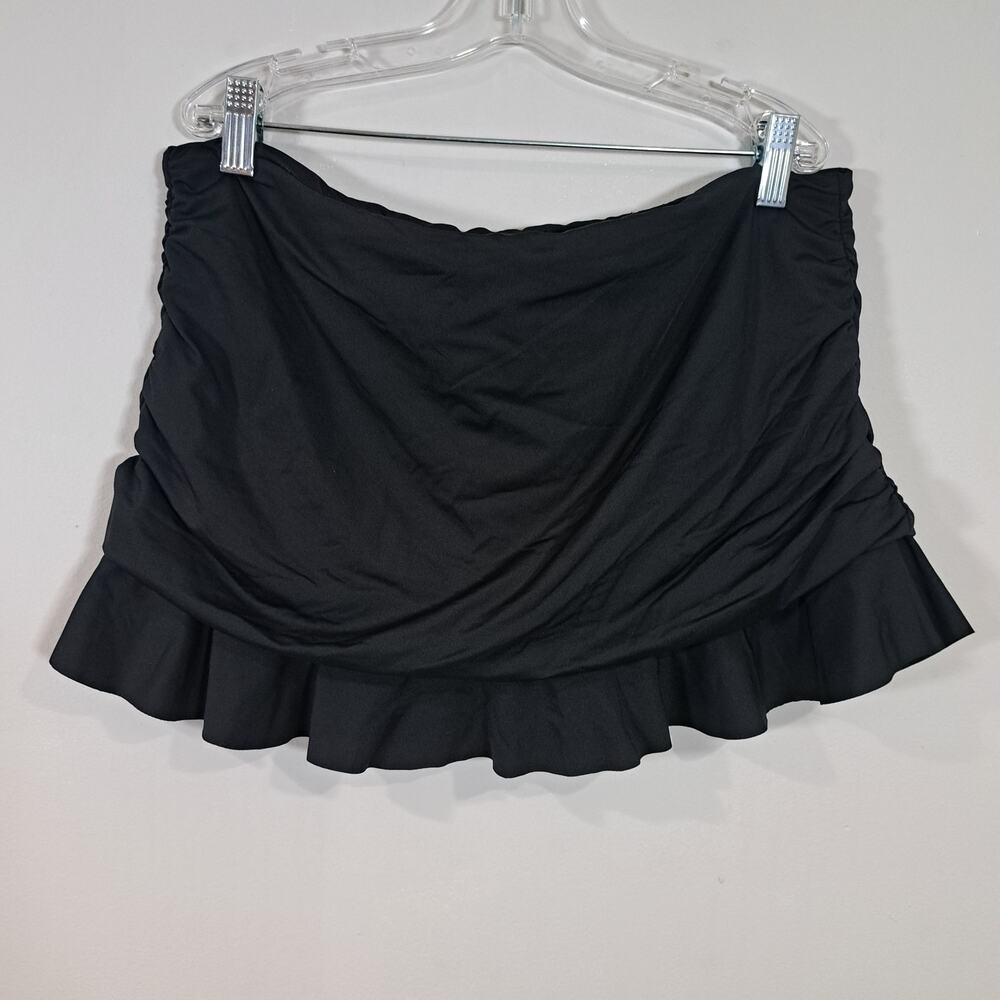 Leilani Pull On Black Swim Skirt Women's Size 12 - Picture 2 of 5